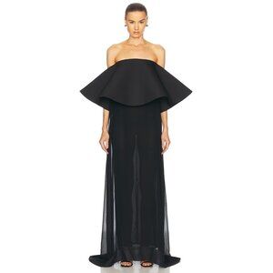 JACQUEMUS La Robe Vela Black Dress Long